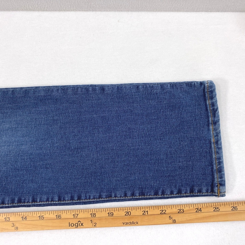 Good American Jeans Womens 8 Good Petite Straight High Rise Medium Wash Denim - Picture 10 of 12